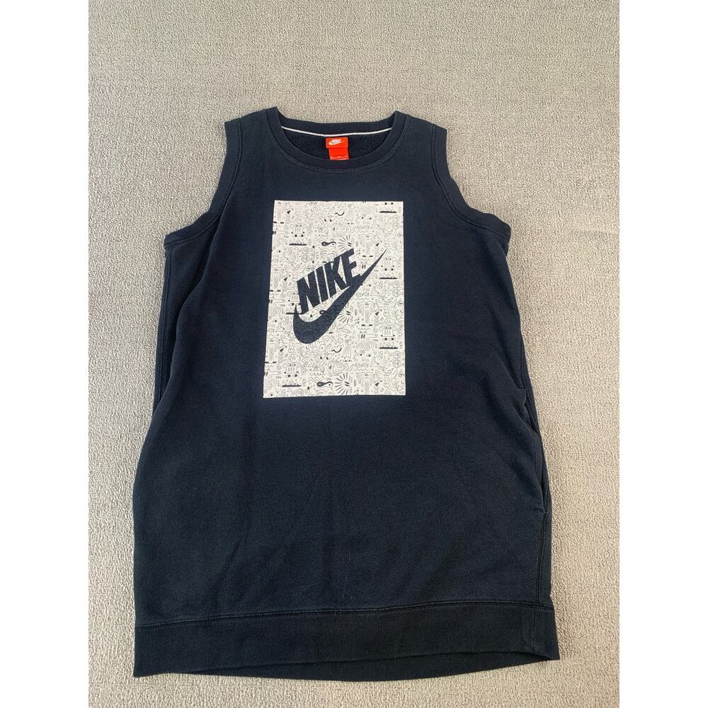 Nike Sweatshirt‎ Dress Sleeveless Black Sporty Casual Size Medium